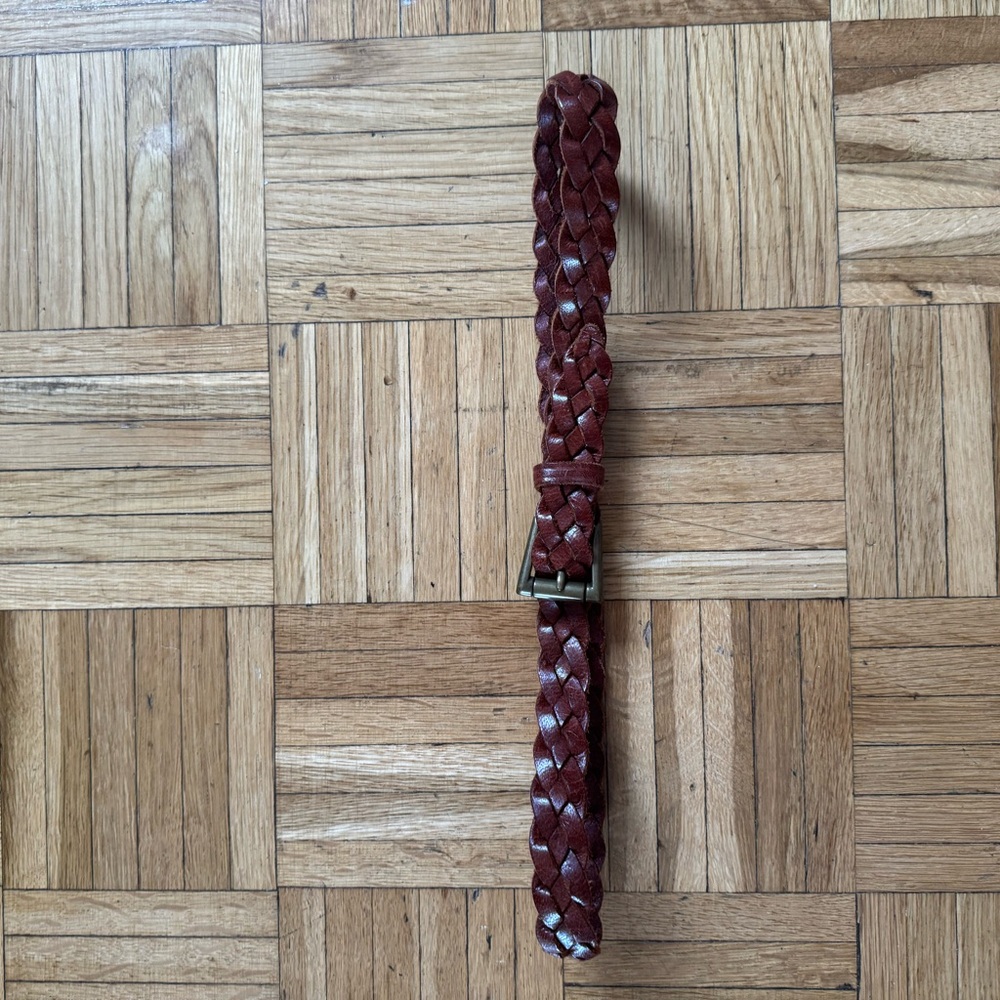 Vintage Braided Leather Belt